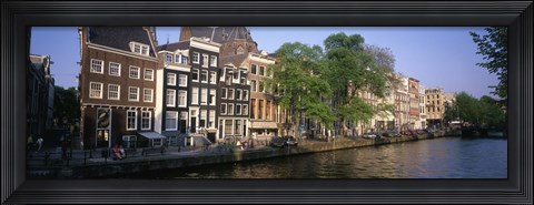 Framed Netherlands, Amsterdam, canal Print