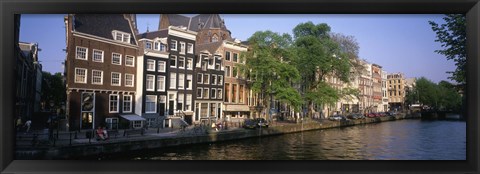 Framed Netherlands, Amsterdam, canal Print