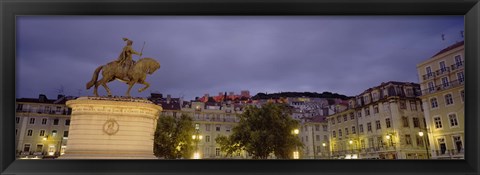 Framed Low angle view of a statue, Castelo De Sao Jorge, Lisbon, Portugal Print