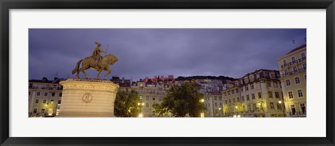 Framed Low angle view of a statue, Castelo De Sao Jorge, Lisbon, Portugal Print