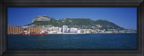 Framed Buildings at the waterfront, Rock of Gibraltar, Gibraltar Print