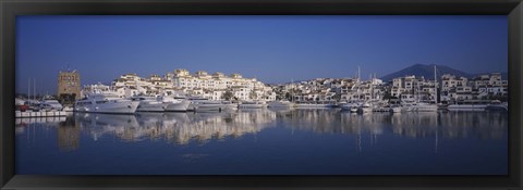Framed Buildings at the waterfront, Marbella, Spain Print