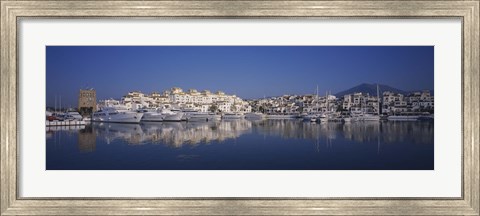 Framed Buildings at the waterfront, Marbella, Spain Print