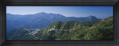 Framed High angle view of mountains, Benarraba, Gibraltar, Andalusia, Spain Print