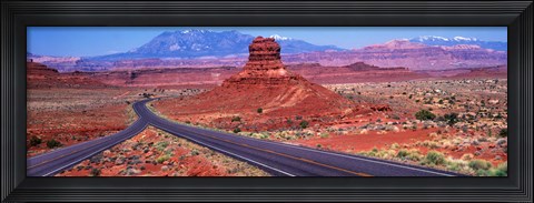 Framed Fork In Road, Red Rocks, Red Rock Country, Utah, USA Print