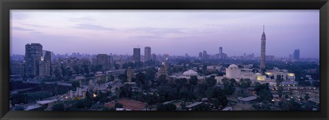 Framed Dusk Cairo Gezira Island Egypt Print