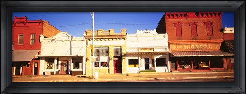 Framed Store Fronts, Main Street, Chatsworth, Illinois Print