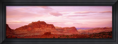 Framed Dusk Panorama Point Capital Reef National Park UT Print