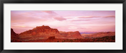 Framed Dusk Panorama Point Capital Reef National Park UT Print