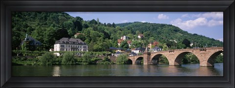 Framed Neckar River, Heidelberg, Baden-Wurttemberg, Germany Print