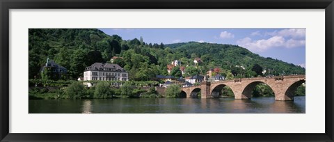 Framed Neckar River, Heidelberg, Baden-Wurttemberg, Germany Print