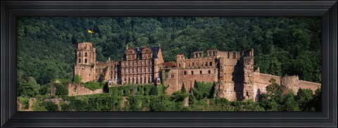 Framed Castle on a hillside, Heidelberg, Baden-Wurttemberg, Germany Print