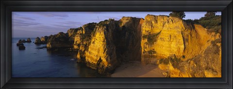 Framed Sandy Cove, Algarve, Portugal Print
