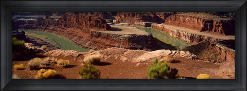 Framed High angle view of a river flowing through a canyon, Dead Horse Point State Park, Utah, USA Print