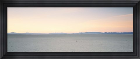 Framed Desert at sunrise, Black Rock Desert, Gerlach, Nevada, USA Print