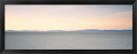 Framed Desert at sunrise, Black Rock Desert, Gerlach, Nevada, USA Print