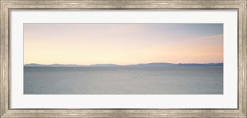 Framed Desert at sunrise, Black Rock Desert, Gerlach, Nevada, USA Print