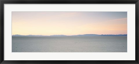 Framed Desert at sunrise, Black Rock Desert, Gerlach, Nevada, USA Print