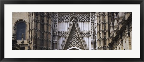 Framed Close-up of a cathedral, Seville Cathedral, Seville, Spain Print