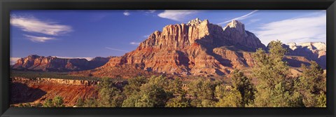 Framed Canyon surrounded with forest, Escalante Canyon, Zion National Park, Washington County, Utah, USA Print