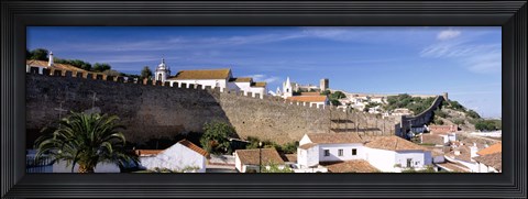 Framed Wall around a town, Obidos Portugal Print