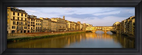 Framed Ponte Vecchio, Arno River, Florence, Tuscany, Italy Print