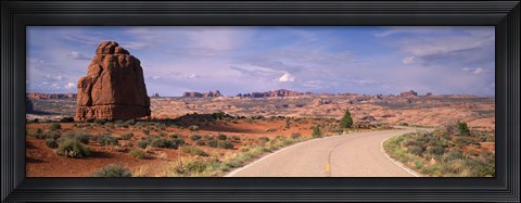 Framed Road Courthouse Towers Arches National Park Moab UT USA Print