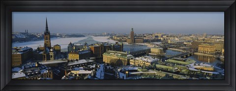 Framed Winter view of Stockholm, Sweden Print