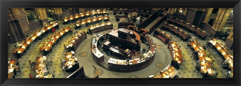 Framed High Angle View Of A Library Reading Room, Library Of Congress, Washington DC, District Of Columbia, USA Print