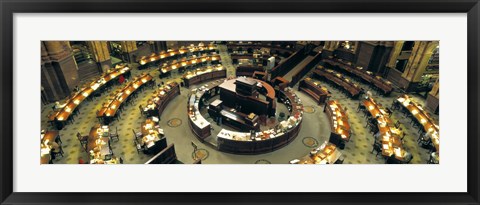 Framed High Angle View Of A Library Reading Room, Library Of Congress, Washington DC, District Of Columbia, USA Print