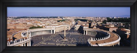 Framed High angle view of a town, St. Peter&#39;s Square, Vatican City, Rome, Italy Print