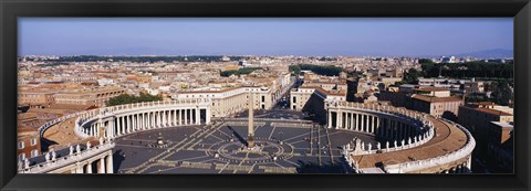 Framed High angle view of a town, St. Peter&#39;s Square, Vatican City, Rome, Italy Print