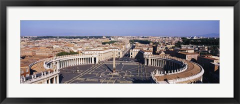 Framed High angle view of a town, St. Peter&#39;s Square, Vatican City, Rome, Italy Print