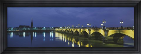 Framed Pierre Bridge Bordeaux France Print