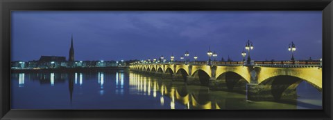 Framed Pierre Bridge Bordeaux France Print