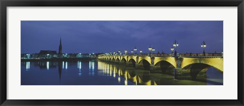 Framed Pierre Bridge Bordeaux France Print