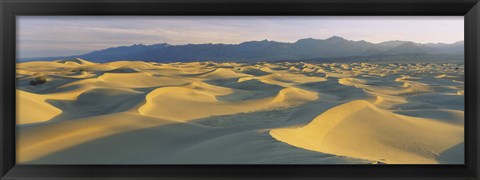 Framed Sand dunes in a desert, Grapevine Mountains, Mesquite Flat Dunes, Death Valley National Park, California, USA Print