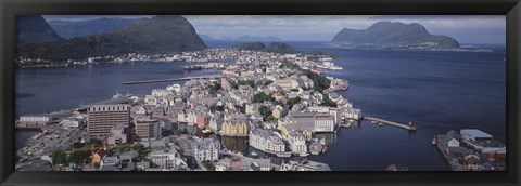 Framed Cityscape Alesund Norway Print