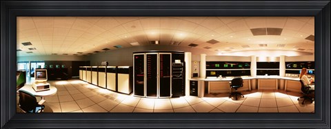 Framed Interior Computer Room Print