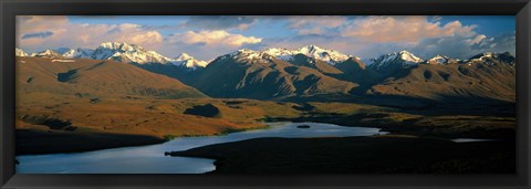 Framed Lake Alexandrina New Zealand Print