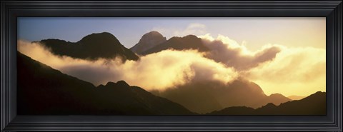 Framed Mount Pembroke Fiordland National Park New Zealand Print