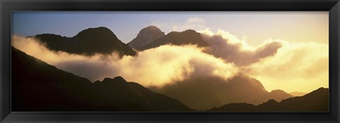 Framed Mount Pembroke Fiordland National Park New Zealand Print