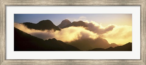 Framed Mount Pembroke Fiordland National Park New Zealand Print