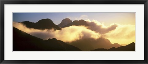 Framed Mount Pembroke Fiordland National Park New Zealand Print