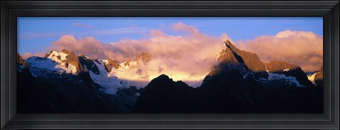 Framed Darren Mtns Fiordland National Park New Zealand Print