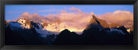 Framed Darren Mtns Fiordland National Park New Zealand Print