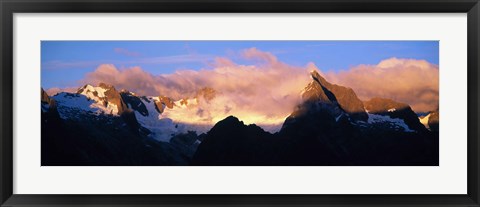 Framed Darren Mtns Fiordland National Park New Zealand Print