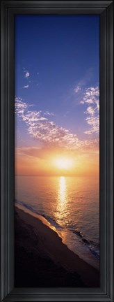 Framed Sunset Over the Water, The Algarve Portugal Print