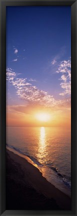 Framed Sunset Over the Water, The Algarve Portugal Print