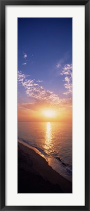 Framed Sunset Over the Water, The Algarve Portugal Print